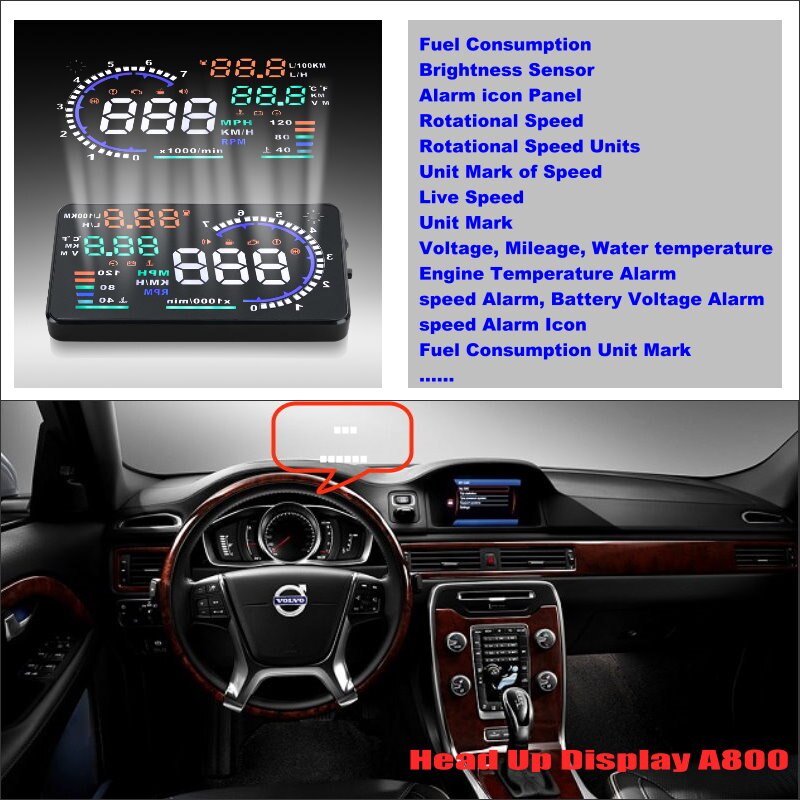 ڵ OBD HUD   ÷,  S60 S80 S90 2015-2019 , ڵ ׼,   ũ  